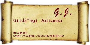 Gilányi Julianna névjegykártya